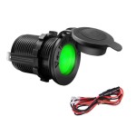 Priza auto suplimentara incorporabila pentru 12V, 120W, rezistenta la apa, led verde